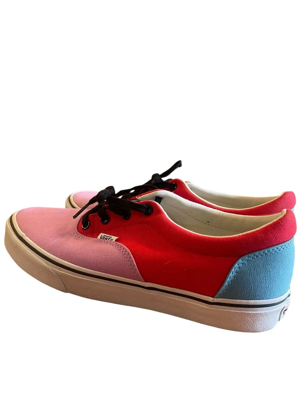 Vans Era Colorblock Canvas Sneakers Pink Red Blue Lace Up Women’s 10 - Picture 3 of 9
